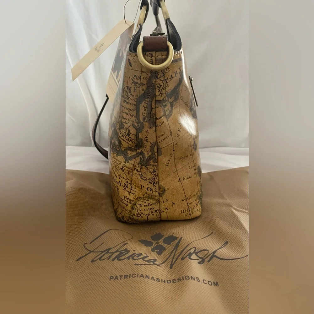 PATRICIA NASH … WOMENS VINTAGE EUROPEAN VALETTA MAP HANDBAG - Picture 11 of 16